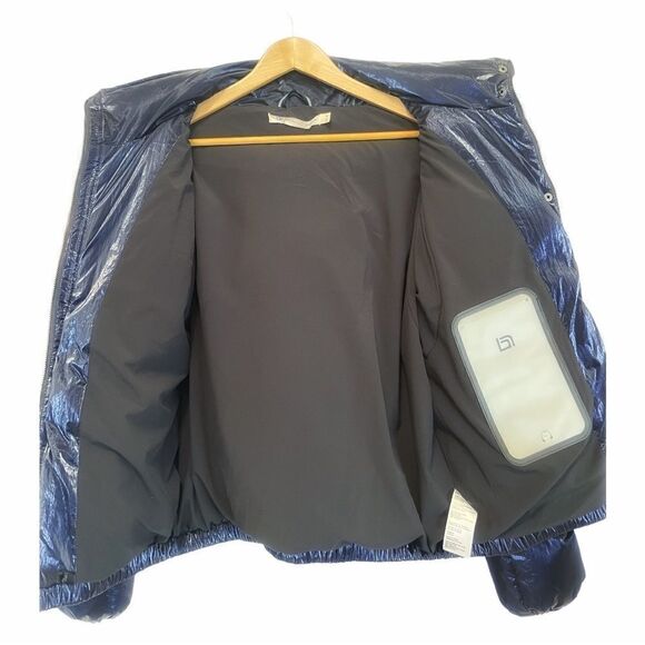 Blanc Noir Navy Reflective Puffer Jacket - Picture 7 of 12